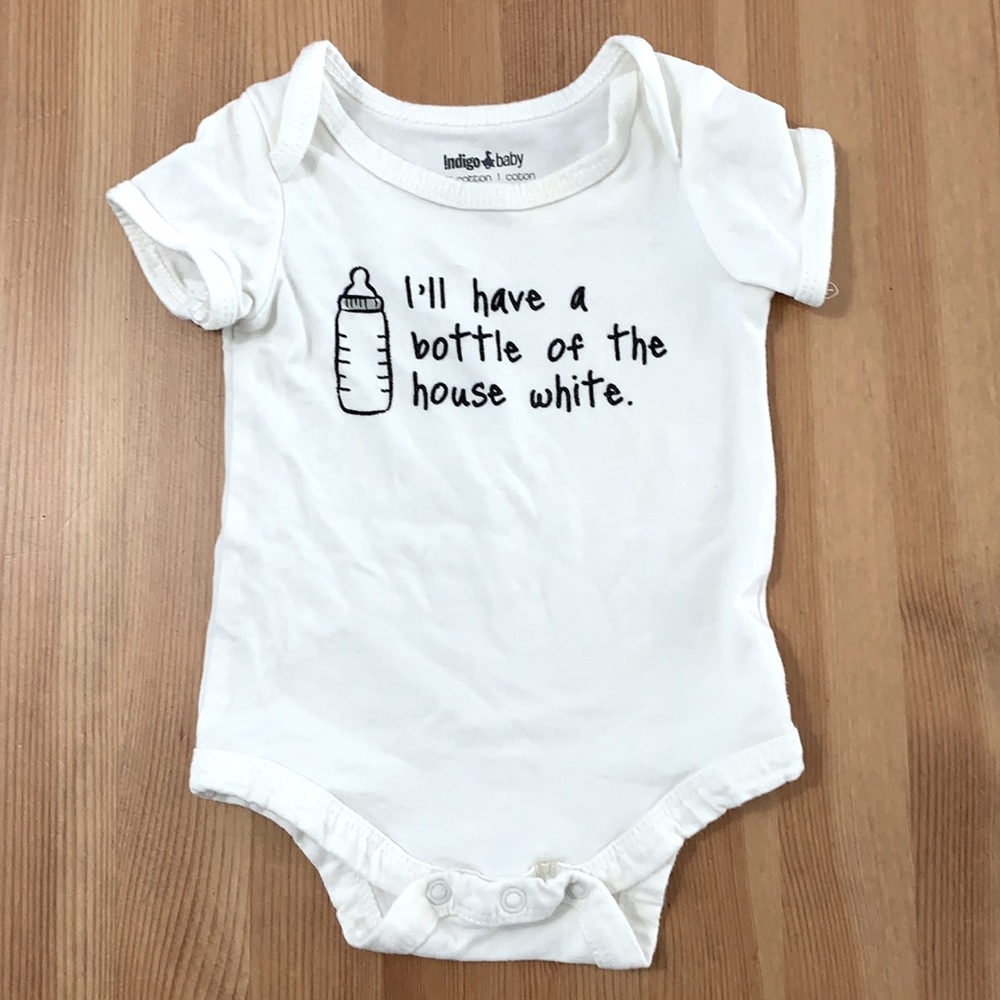 White Graphic Onesie
